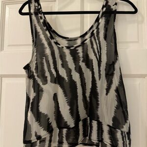 Silk print crop top